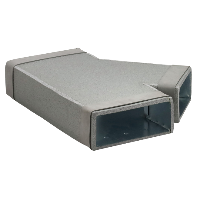 Thermoduct T-stycke 45 grader 220x80 - 170x80 för kanalisation