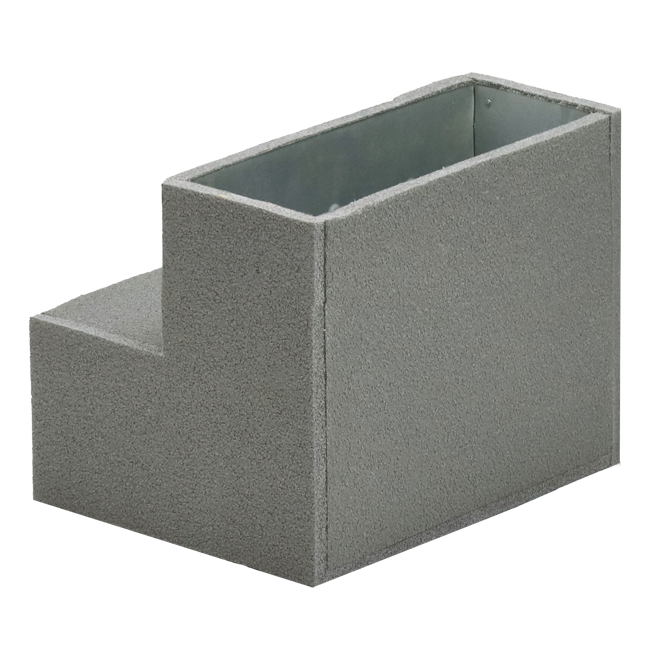 Thermoduct inbyggningsböj 90 grader 220x80 mm horisontell