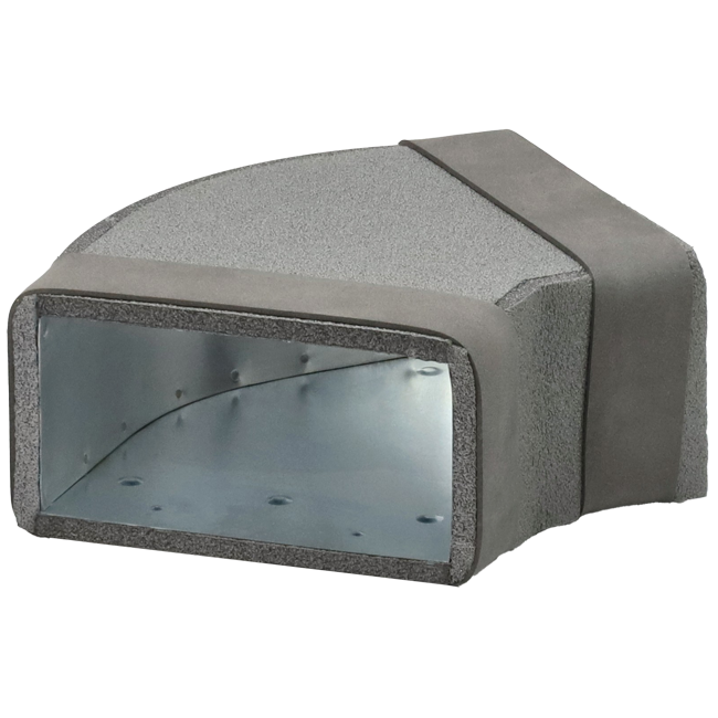 Thermoduct böj 45 grader 170x80 horisontell för kanalisation