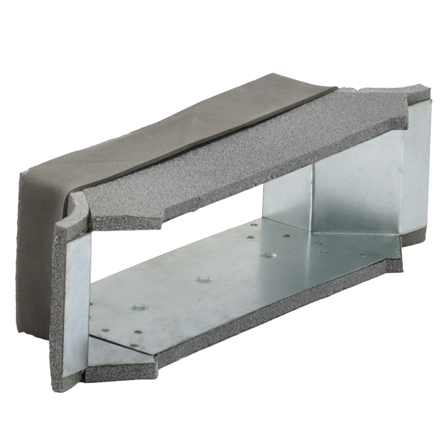 Thermoduct anslutning på sidan 220x80 mm till galvaniserade rektangulära ventilationskanaler