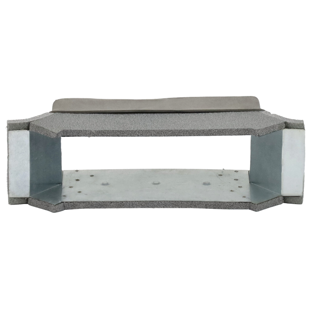Thermoduct anslutning på sidan 220x80 mm till galvaniserade rektangulära ventilationskanaler