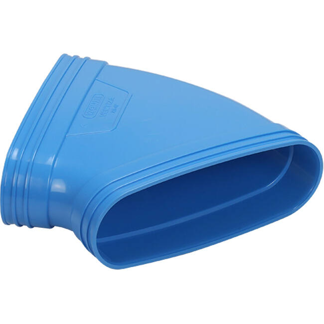 Wavin Ventiza Böj 45 grader PVC oval 195x80 mm horisontell M/M