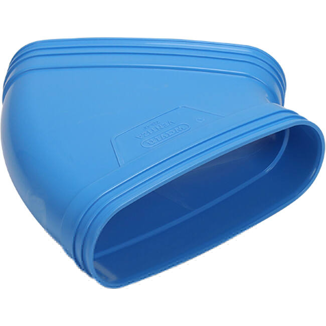 Wavin Ventiza Böj 45 grader PVC oval 195x80 mm horisontell M/M