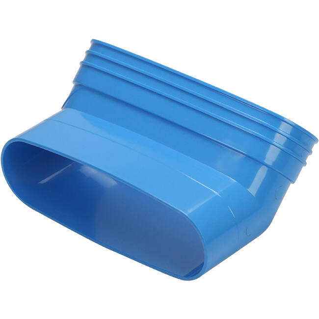 Wavin Ventiza Böj 45 grader PVC oval 235x80 mm vertikal M/S