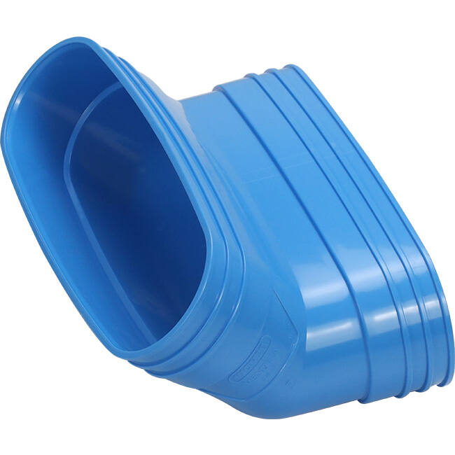 Wavin Ventiza Böj 45 grader PVC oval 235x80 mm vertikalt M/M