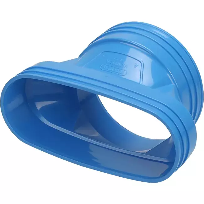 Wavin Ventiza Övergång PVC oval 195x80 mm till 125 mm M/M