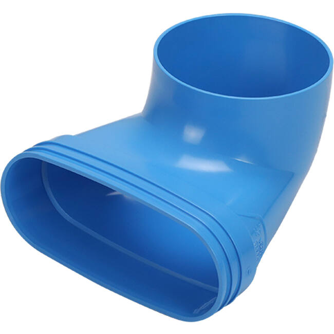 Wavin Ventiza Ändstycke 90 grader PVC oval 235x80x100 mm med diameter 160 mm M/M