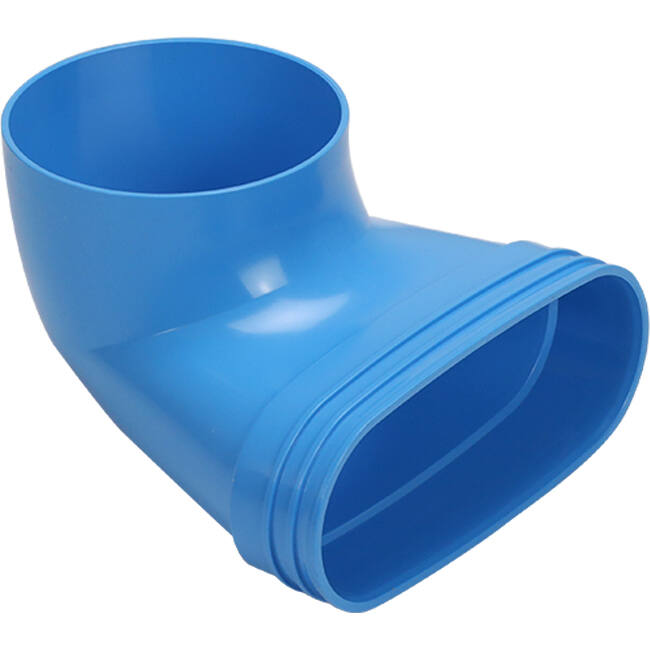 Wavin Ventiza Ändstycke 90 grader PVC oval 235x80x100 mm med diameter 160 mm M/M