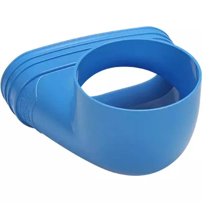 Wavin Ventiza Ändstycke 90 grader PVC oval 195x80x70 mm med diameter 125 mm M/M