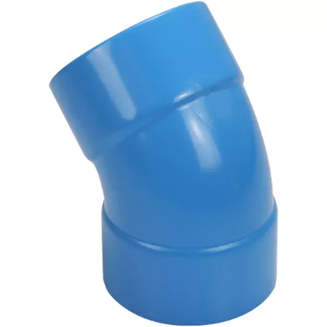 Wavin Ventiza 45 grader böj PVC rund med diameter 125 mm M/M