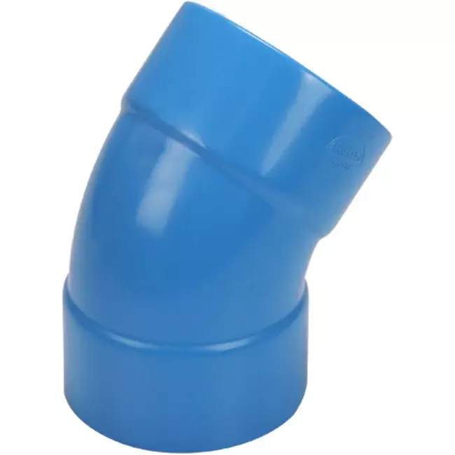 Wavin Ventiza 45 grader böj PVC rund med diameter 125 mm M/M