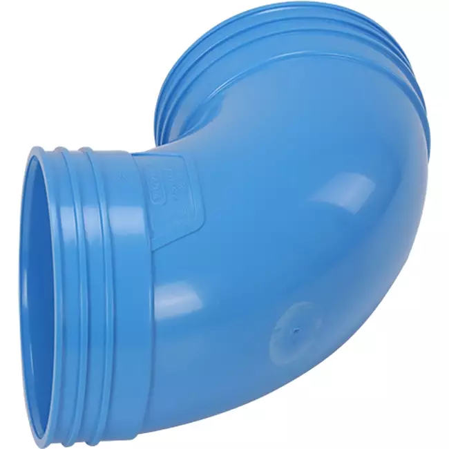 Wavin Ventiza 90 grader Böj PVC rund 125 mm M/M