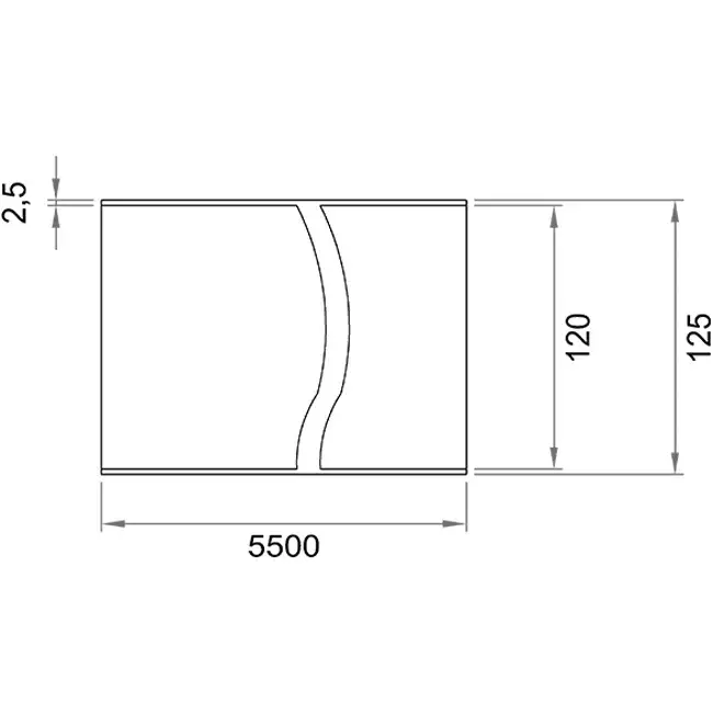 Wavin Ventiza kanal 1,5 m PVC rund 125 mm S/S