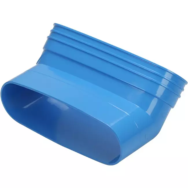 Wavin Ventiza Böj 45 grader PVC oval 195x80 mm vertikal M/S