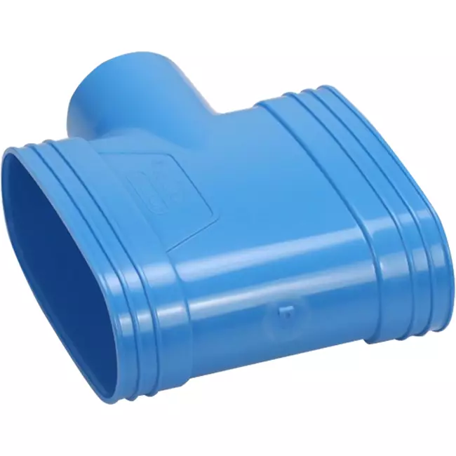 Wavin Ventiza T-stycke PVC oval 195x80 mm M/M/M