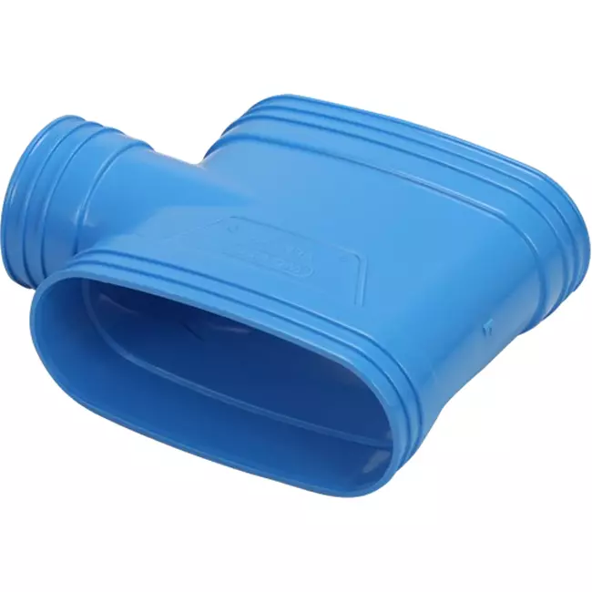 Wavin Ventiza T-stycke PVC oval 195x80 mm M/M/M