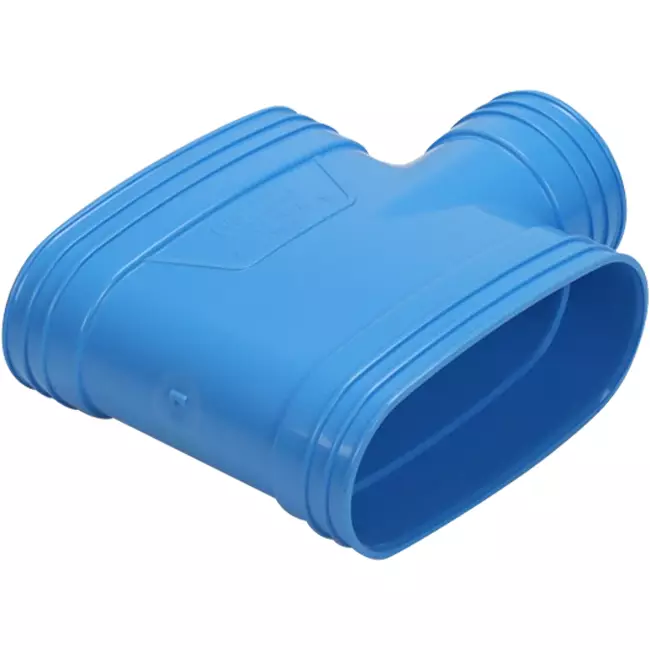 Wavin Ventiza T-stycke PVC oval 195x80 mm M/M/M