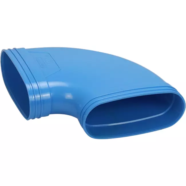 Wavin Ventiza Böj 90 grader PVC oval 195x80 mm horisontell M/M