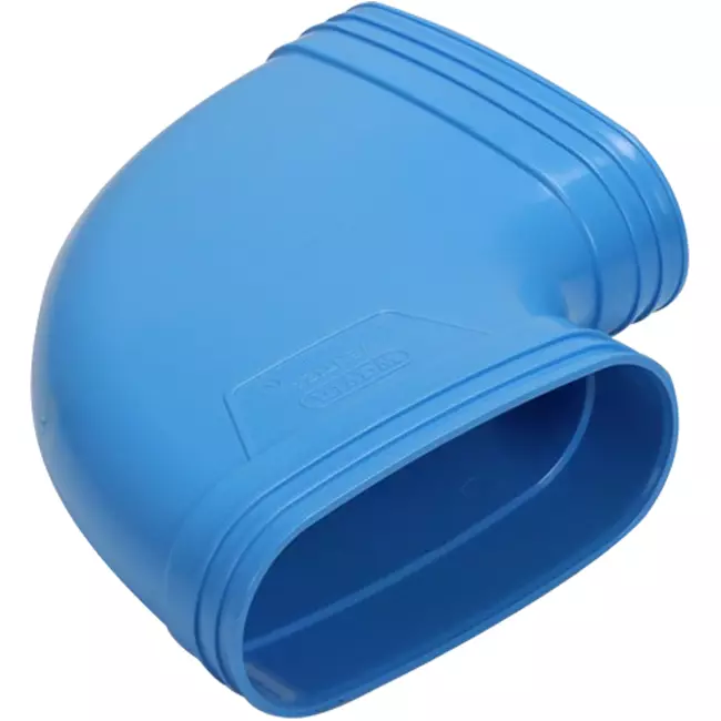 Wavin Ventiza Böj 90 grader PVC oval 195x80 mm horisontell M/M