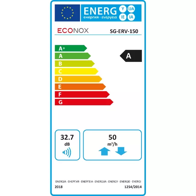 Econox Eco Pair Plus decentraliserad värmeåtervinningsanläggning SG-ERV-150 svart