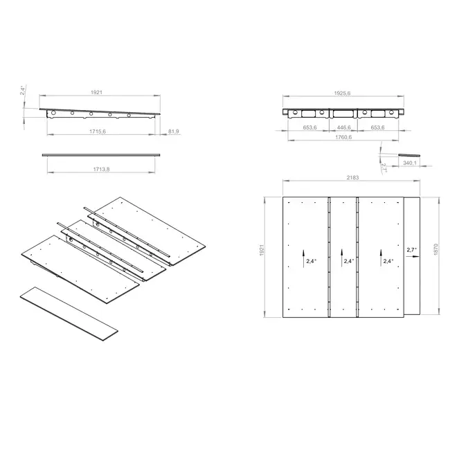 Regnskyddstak för utomhusinstallation - RD ROTO K 7600 H T BG2