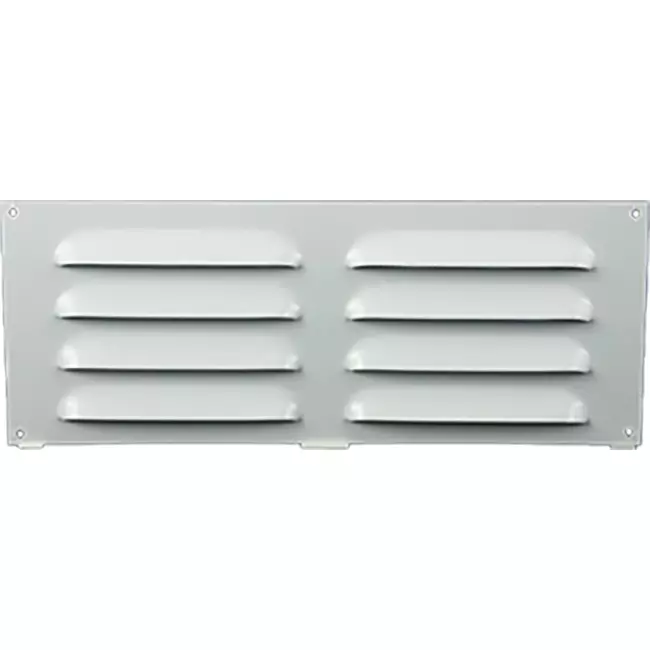 Rektangulärt spårgaller, metall 260x105, vit  - MR26105
