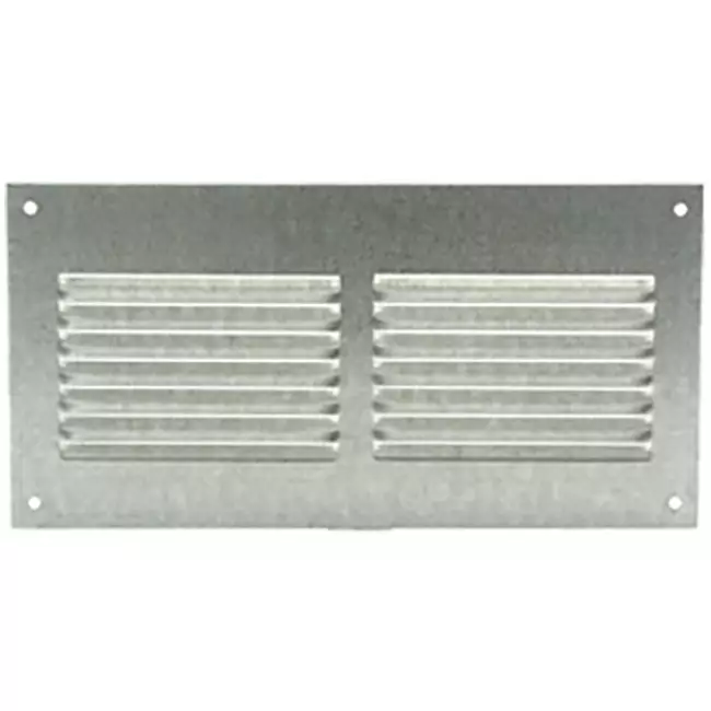 Rektangulärt spårgaller, metall 200x100 zink - MR2010ZN