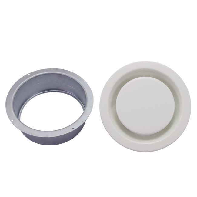 Ventilationsventil 125 mm med metallfjädrar - EAV-C125 RAL9010