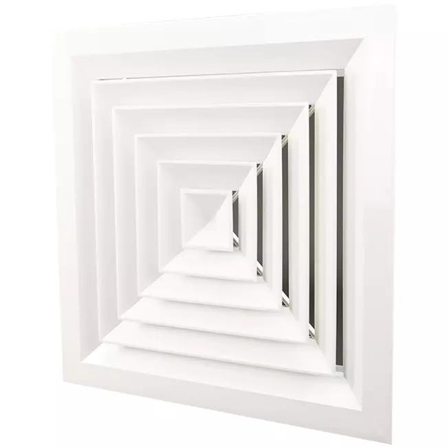 Spaltdiffusor med 4-sidig luftfördelning MDCD4-300/445 - RAL9016