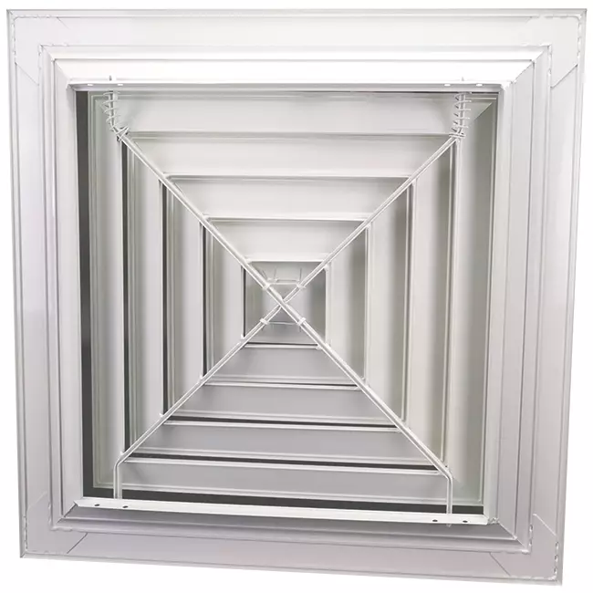 Spaltdiffusor med 4-sidig luftfördelning MDCD4-300/445 - RAL9016