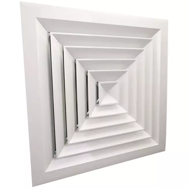 Spaltdiffusor med 4-sidig luftfördelning MDCD4-300/445 - RAL9016