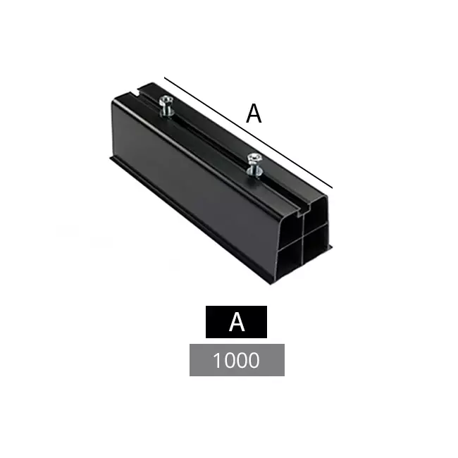 Monteringsstång utanför enheten tillverkad av hård PVC, längd 1000 mm