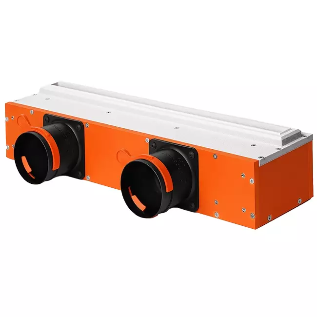 Ergovent ramlöst galler 500 mm med anslutningsdiameter 75 mm - standard