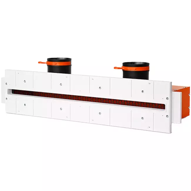 Ergovent ramlöst spaltdiffusor 600 mm med anslutningsdiameter 75 mm - profil
