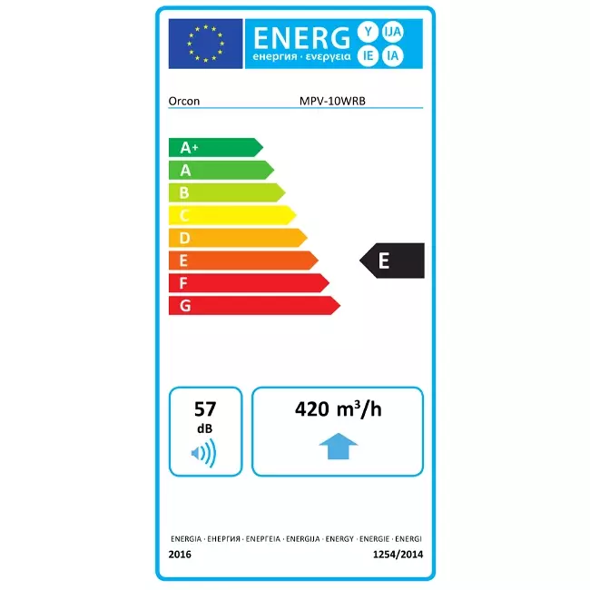 Orcon kanalansluten takfläkt MPV-10W 420 m³/h med RFT-styrning