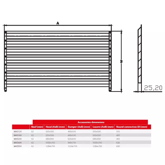 Maxivent by Econox lamell för M4555 horisontell - LV