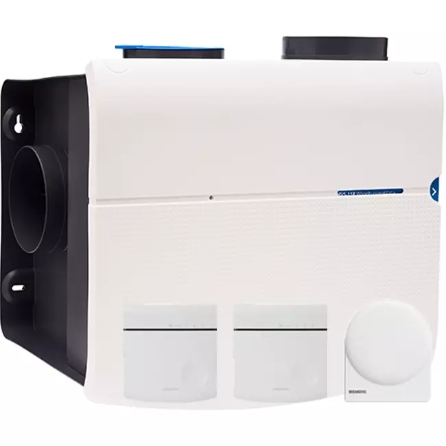 Orcon MVS-15RH CO2B Max Summer Night Comfort 550 m³/h + fuktgivare + temperaturgivare + CO₂-styrning och rumsgivare - jordad stickkontakt