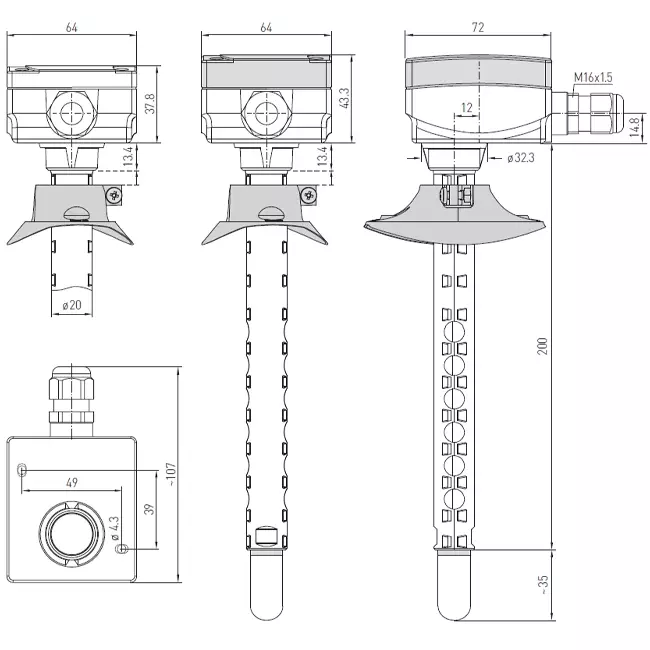 Maxivent fuktsensor