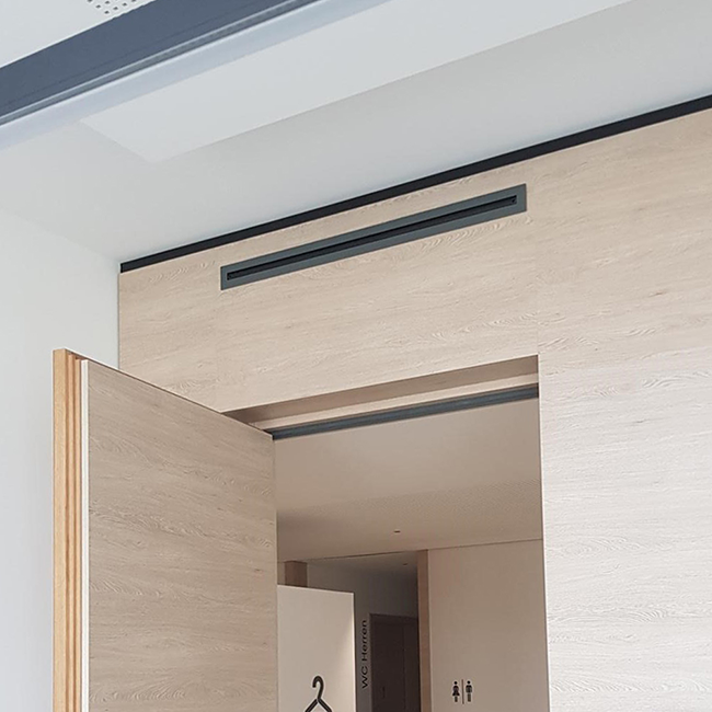 Linjediffusor aluminium med 3 justerbara mönsterblad - 500 mm - RAL 9005