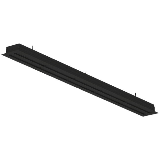 Linjediffusor aluminium med 3 justerbara mönsterblad - 500 mm - RAL 9005
