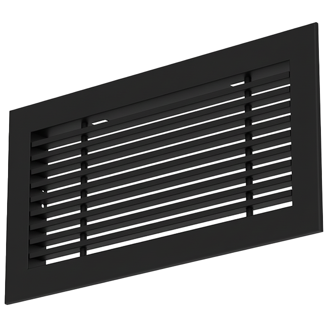 Gallerdurk av aluminium - med friktionsfjädrar - 600x150 mm - RAL 9005
