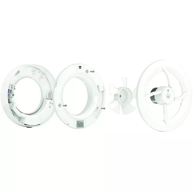 Solara badrumsfläkt med värmeväxlare - 100 mm diameter - matt vit