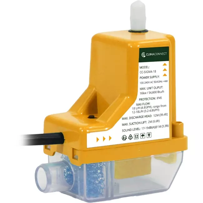 ClimaConnect CC-SIGMA-18 kondensvattenpump med kanal, 18 l/h