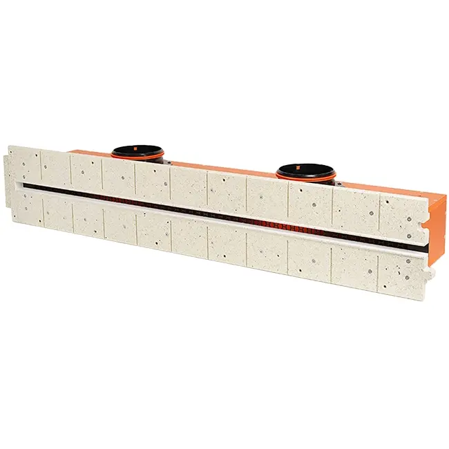 Ergovent infällbart ramfritt linjärgaller 1050 mm med anslutningsdiameter 125 mm - luftkonditionering - 1 slits
