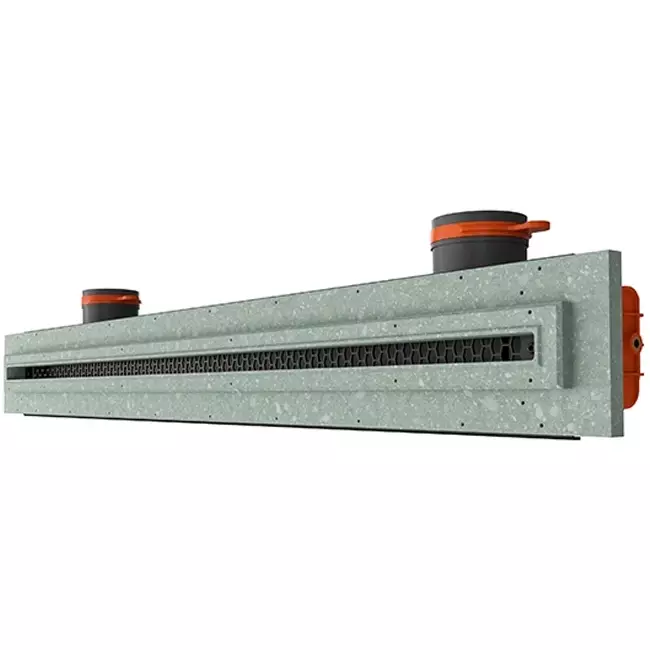 Ergovent ramlöst galler 1000 mm med anslutningsdiameter 90 mm - standard