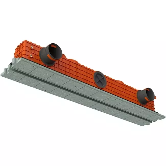 Ergovent ramlös spaltdiffusor 1050 mm med anslutningsdiameter 90 mm - modulär - 1 slits