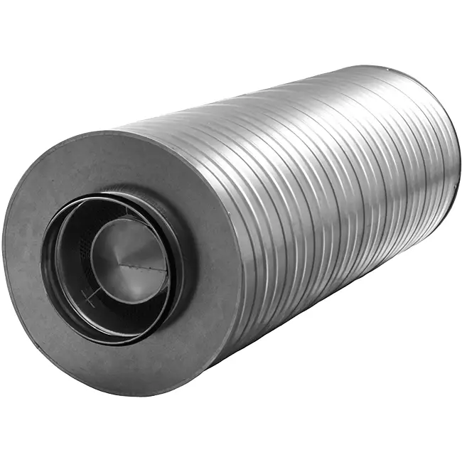 Spiro-SAFE premium ljuddämpare diameter 500 mm - längd 900 mm med kärna (100 mm isolering)