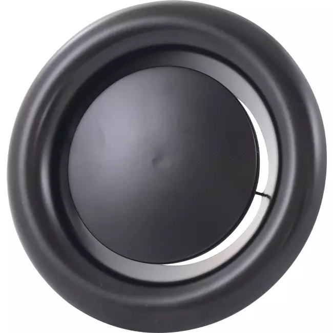 Ventilationsavgasventil 100 mm metall - E-DVS100 RAL9005 30% glansig