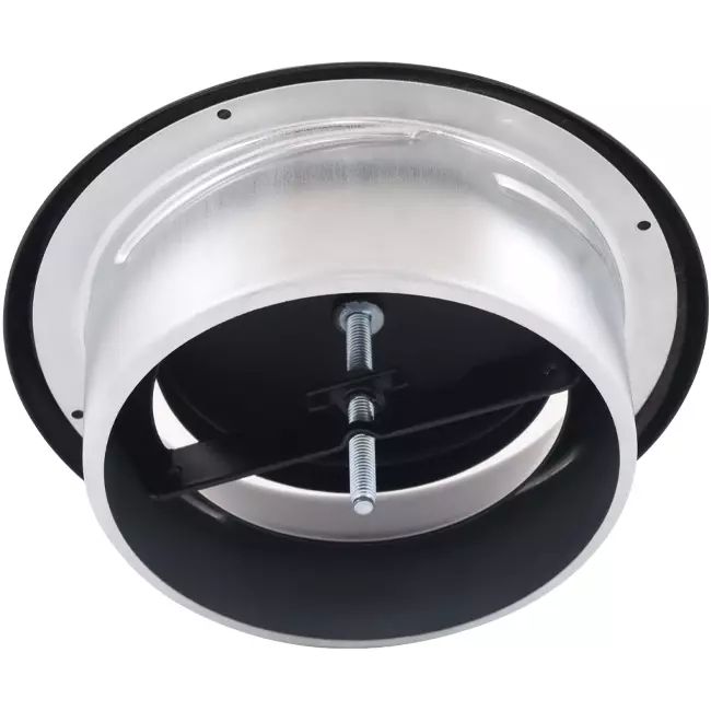Ventilationsavgasventil 100 mm metall - E-DVS100 RAL9005 30% glansig
