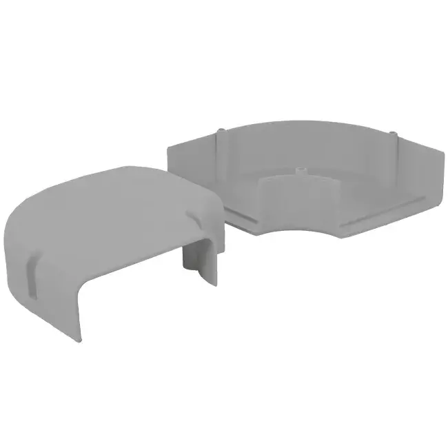 ClimaConnect 90° plan böj för monteringskanal 100 mm - RAL 9010